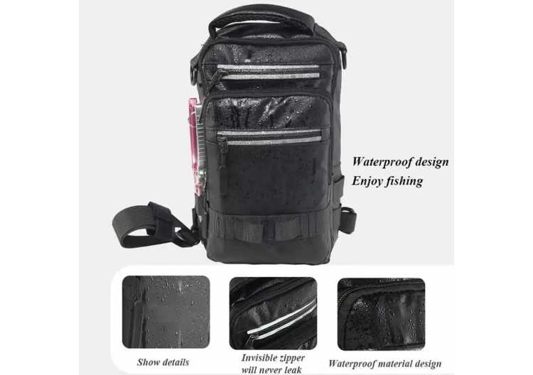 Fishing Tackle Backpack Waterproof Fishing Bag With Rod Holder Fishing Backpack Multifunctional Fishing Pack Lightweight Tackle