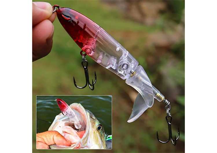 10cm/14cm Topwater Fishing Lure Topwater Rotating Tail Lure / Splash Bait Artificial Bait Hard Plopper Soft Rotating Tail Fishing Tackle Fishing Bait
