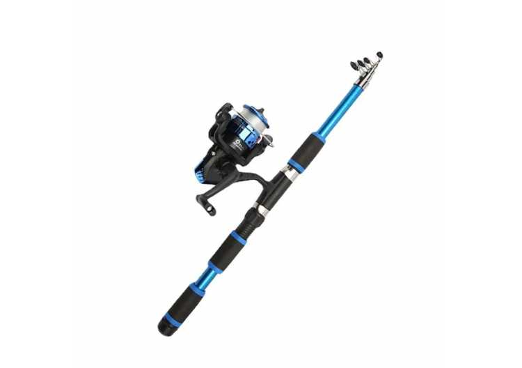 Fishing Pole Set Full Kits With Telescopic Fishing Rod And Spinning Reel Baits Hooks Travel Pole Set