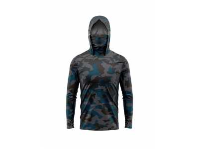 Long Sleeve Fishing Shirts Men Sun Protection Hoodie Mask All-in-one Fishing Clothing Hunting Camping Angling T-shirt Upf