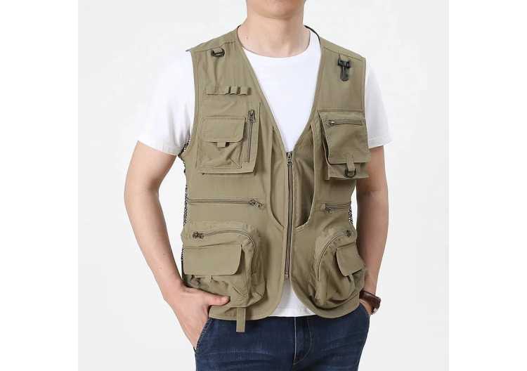 7XL 14 Pockets Summer New Men US Tactical Hiking Fishing Vest Man Photographer Waistcoat Mesh Cargo Sleeveless Jacket Tool Vest