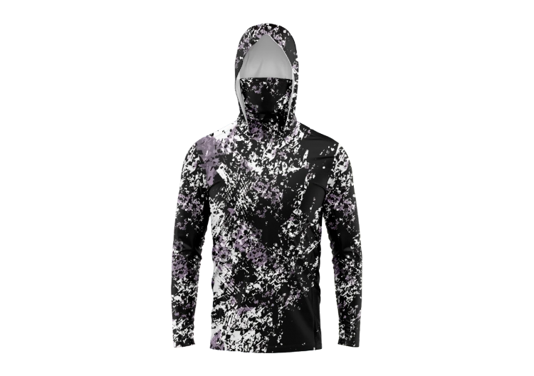 Men Hood Fishing Shirt long sleeve fishing t shirt uv protection Fishing Apparel