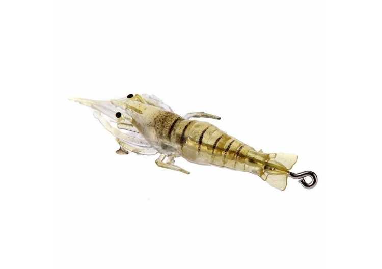 4/10PCS Fake Shrimp Road Bait with Hooks Small Grass Shrimp Glow-in-the-dark Soft Bait Small Shrimp Fake Bait Fishing Lures