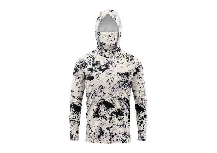 Men Hood Fishing Shirt long sleeve fishing t shirt uv protection Fishing Apparel