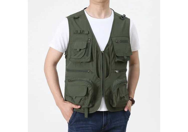 7XL 14 Pockets Summer New Men US Tactical Hiking Fishing Vest Man Photographer Waistcoat Mesh Cargo Sleeveless Jacket Tool Vest