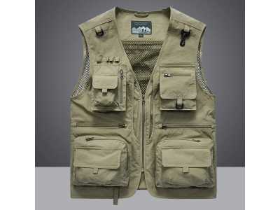 7XL 14 Pockets Summer New Men US Tactical Hiking Fishing Vest Man Photographer Waistcoat Mesh Cargo Sleeveless Jacket Tool Vest