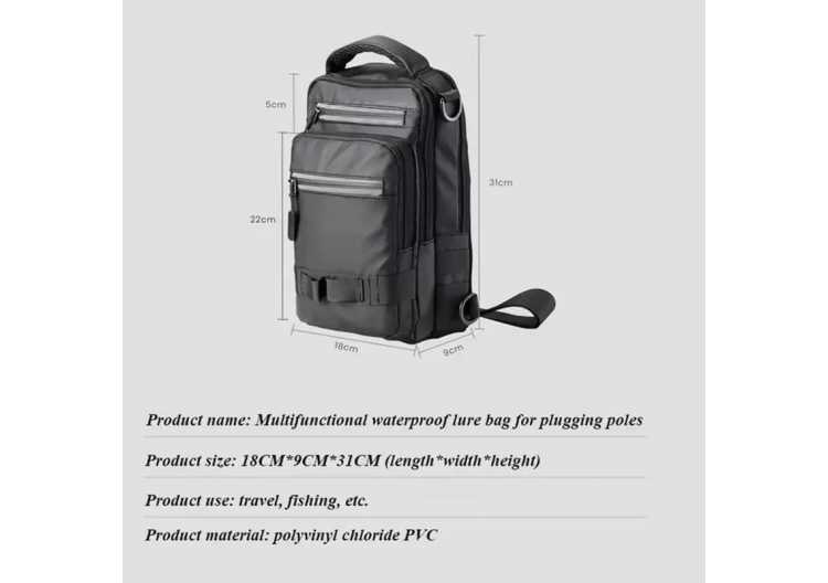 Fishing Tackle Backpack Waterproof Fishing Bag With Rod Holder Fishing Backpack Multifunctional Fishing Pack Lightweight Tackle