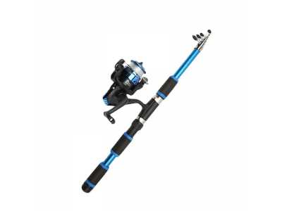 Fishing Pole Set Full Kits With Telescopic Fishing Rod And Spinning Reel Baits Hooks Travel Pole Set